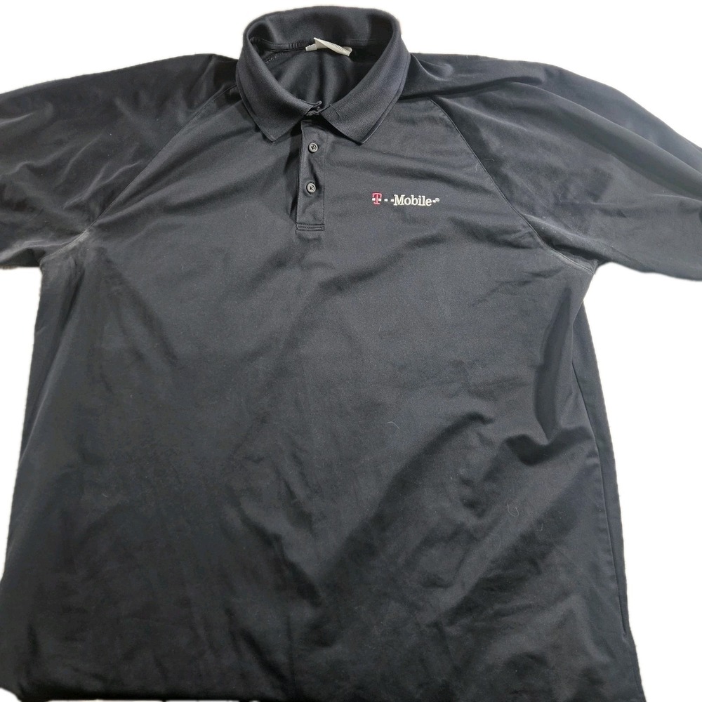 T-Mobile Employee Worker Uniform Men 2XL Polo‎ Shirt Black